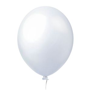 Balão Redondo 8 Liso Branco - Happy Day