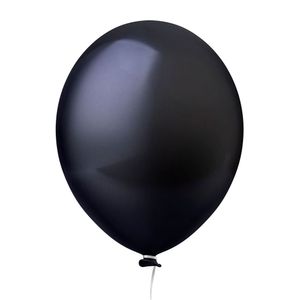 Balão Redondo 8 Liso Preto - Happy Day