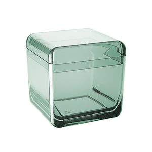 Porta Algodão e Cotonetes Cube Verde Soft - Coza