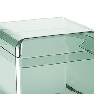 Porta Algodão e Cotonetes Cube Verde Soft - Coza