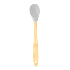 Conjunto de Utensílios 4 Peças Cabo Bambu Cinza - Lyor
