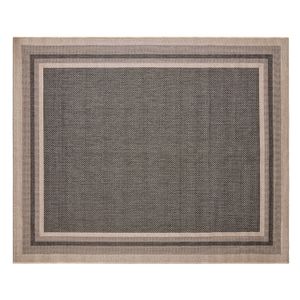 Passadeira Eco-nature Moldura 57x180cm Bege Chumbo - Têxtil J. Serrano