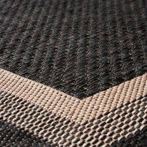 Passadeira Eco-nature Moldura 57x180cm Bege Chumbo - Têxtil J. Serrano