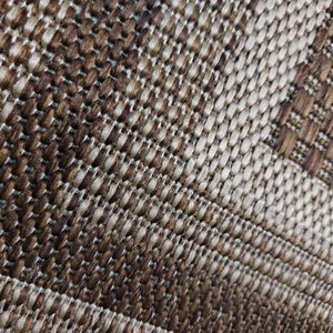 Passadeira Eco-nature Moldura 57x180cm Bege Marrom - Têxtil J. Serrano