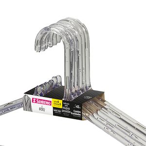 Jogo de Cabides L6 P5 6 Peças Cristal - Sanremo