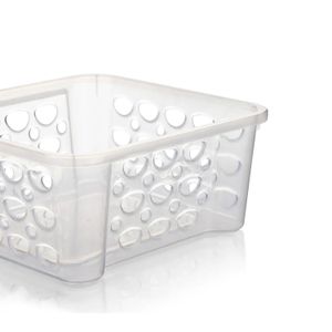 Cesta Organizadora Retangular 6,1x13,5cm Transparente - Sanremo