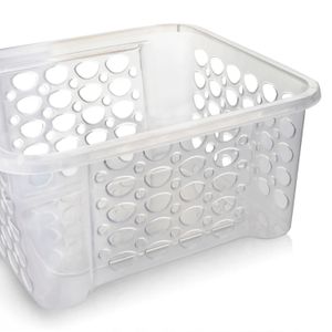 Cesta Organizadora Quadrada Alta 13,7x27cm Transparente - Sanremo