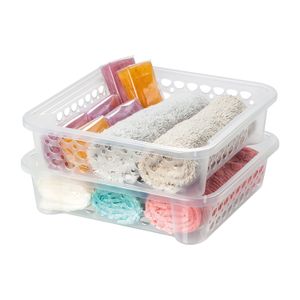 Cesta Organizadora Retangular Baixa 6,8x27cm Transparente - Sanremo