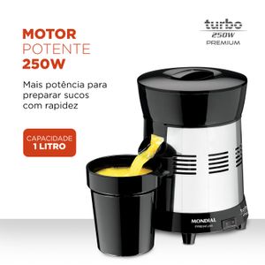 Extrator de Frutas Mondial Turbo Premium E-10