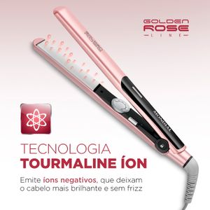 Prancha de Cabelo Mondial Golden Rose