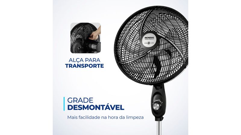 Ventilador de Coluna Mondial 6 Pás 40cm Pre - Preçolandia - Preçolândia