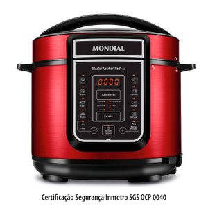 Panela de Pressão Elétrica Master Cook Pe-39 5l Vermelha - Mondial