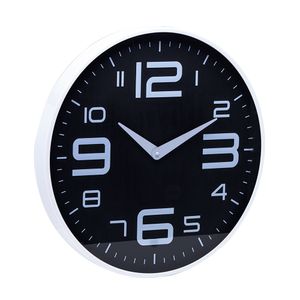 Relógio Parede Preto Branco 30,5cm - Lyor
