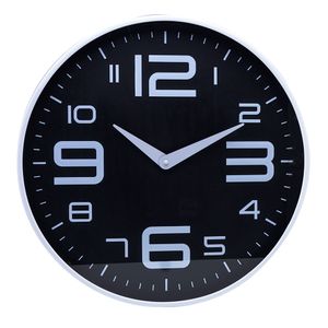 Relógio Parede Preto Branco 30,5cm - Lyor