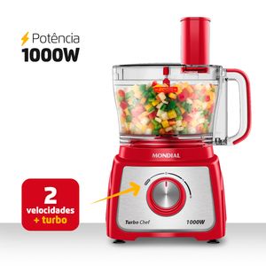Multiprocessador Mondial Chef 5 em 1 Vermelho