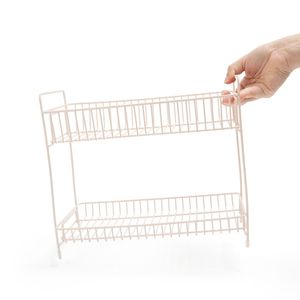 Organizador 2 Andares 30cm Rosa - Oikos