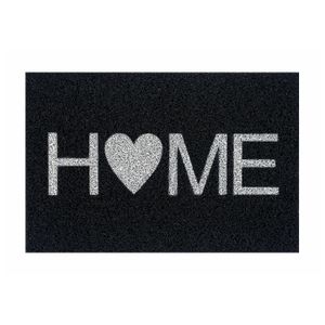 Capacho 60x40cm Home Preto - Euro Mats