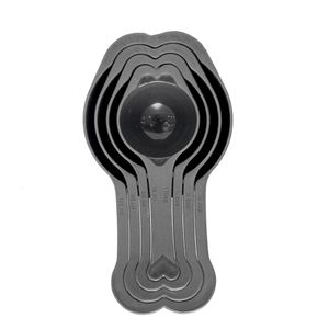 Conjunto Colheres Medidoras Dome 4 Peças Cinza - Plásticos Mb