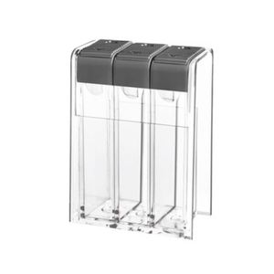 Conjunto Porta Condimentos Dome 3 Peças Cinza - Plásticos Mb