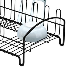 Escorredor Louças 44cm Preto Fosco - Future