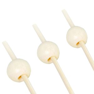 Palito para Petiscos Bolinha 12,5cm Bege - Silver Plastic
