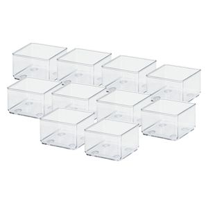 Kit Com 10 Organizadores Antiderrapante 250mL Transparente - Arthi