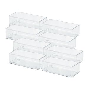 Kit Com 8 Organizadores Antiderrapante 500mL Transparente - Arthi