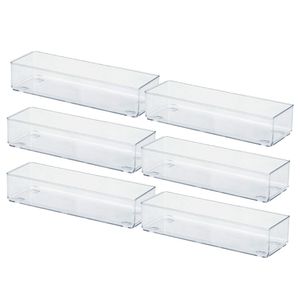 Kit Com 6 Organizadores Antiderrapante 800mL Transparente - Arthi