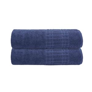 Kit Com 2 Toalhas de Banho Loft Marinho - Camesa