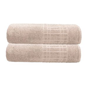 Kit Com 2 Toalhas de Rosto Loft Bege - Camesa