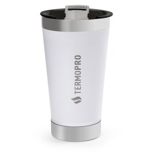 Copo Térmico com Tampa Abridor 500mL Branco - Termopro