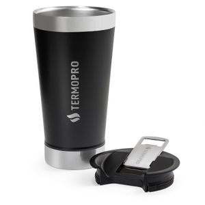 Copo Térmico com Tampa Abridor 500mL Preto - Termopro