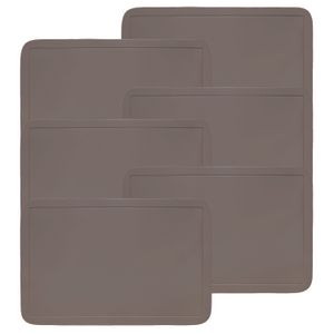 Kit Com 6 Lugar Americano Color Taupe - Copa&cia