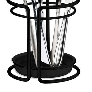 Suporte Utensílios Talheres 13,5cm Preto Fosco - Future