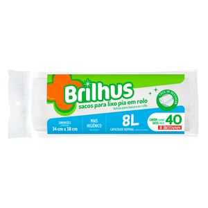 Saco para Lixo Rolo 8l - Brilhus