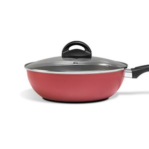 Panela Wok Maple com Tampa 24cm Cereja - Brinox