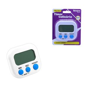 Timer para Cozinha 7,4cm Branco - Western Home