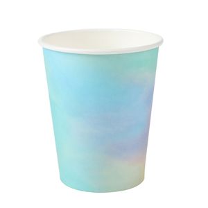 Copo Papel 270mL Candy Colorido - Silver Plastic