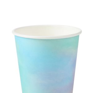 Copo Papel 270mL Candy Colorido - Silver Plastic