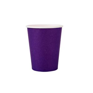 Copo Papel 270mL Roxo - Silver Plastic