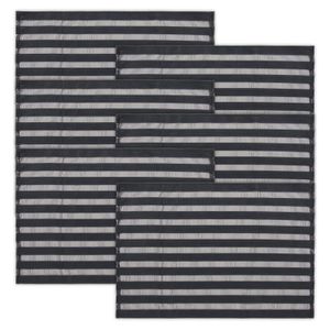 Kit Com 6 Lugar Americano Rayas Preto - Copa&cia