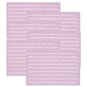 Kit Com 6 Jogo Americano Trama Rayas Rosa Vintage - Copa & Cia
