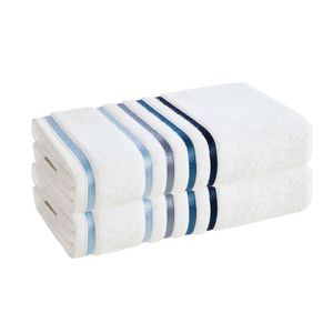 Kit Com 2 Toalhas de Banho Lumina Branco/azul - Karsten