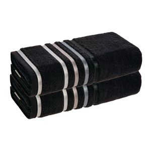 Kit Com 2 Toalhas de Banho Lumina Preto/cinza - Karsten