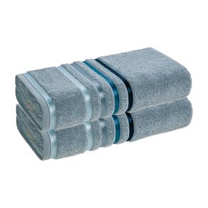 Kit Com 2 Toalhas de Rosto Lumina Allure Azul - Karsten