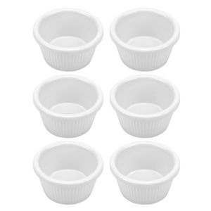 Kit Com 6 Ramekin Gourmet Mix 8,5cm Branco - Marcamix