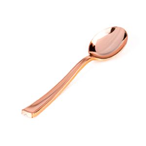 Colher Sobremesa 13cm Rose Premium Silver Plastic