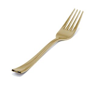 Garfo para Refeição 18,5cm Gold Premium - Silver Plastic