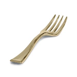 Garfo para Sobremesa 13cm Gold - Silver Plastic