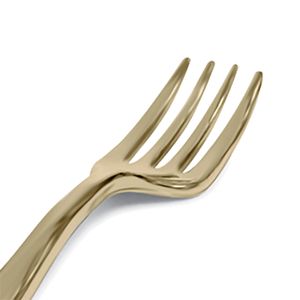 Garfo para Sobremesa 13cm Gold - Silver Plastic